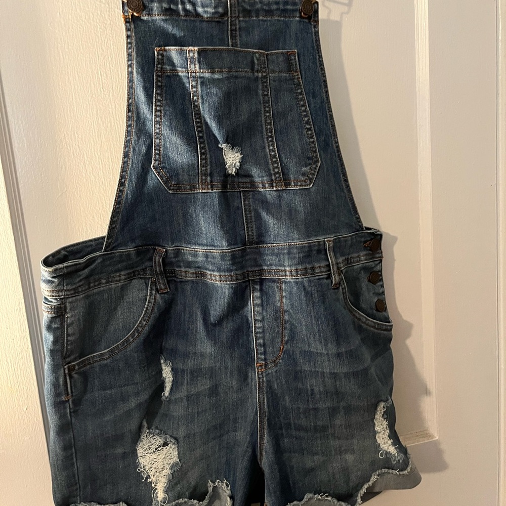 Jean overall shorts